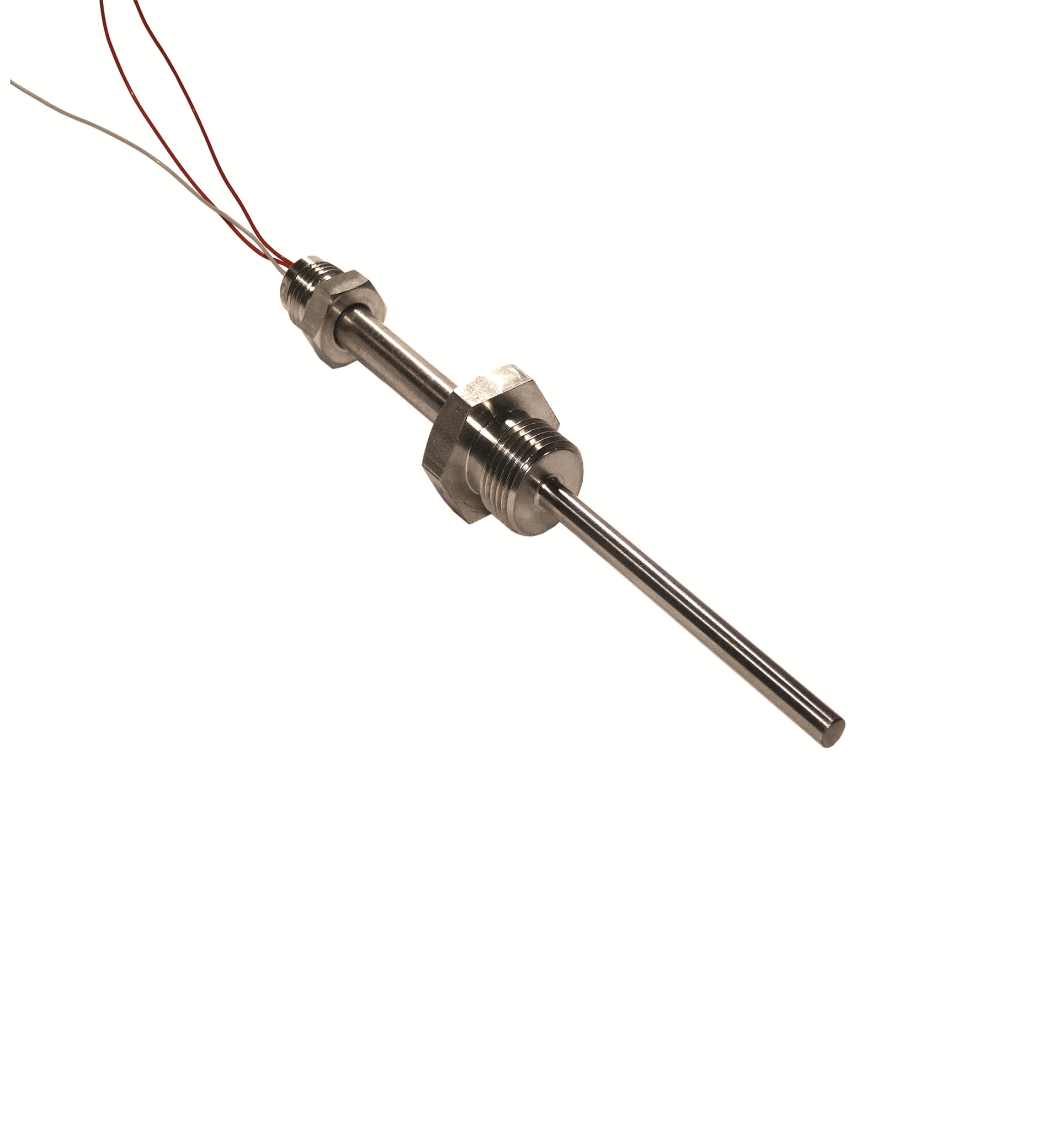 temperature probe with RTD or thermocouple sensors